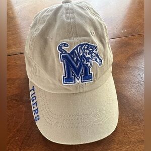 Memphis Tigers Khaki Adjustable Baseball Cap Hat Russell Athletic NCAA Unworn